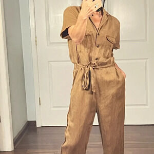 C&C California linen blend jumpsuit size S